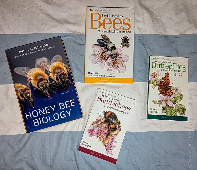 Books on bees and butterflies