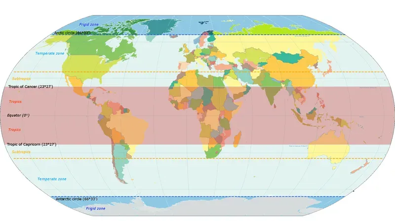 Temperate regions of the globe