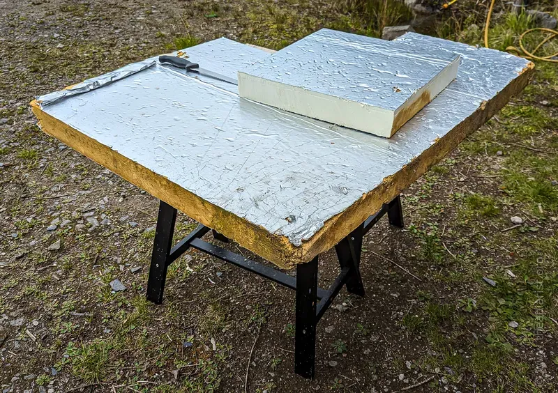 Preparing hive insulation from scavenged materials