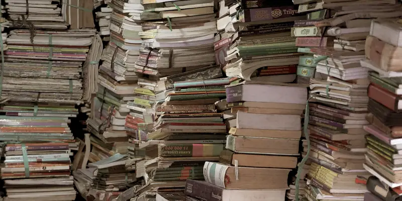 Piles of paper and books