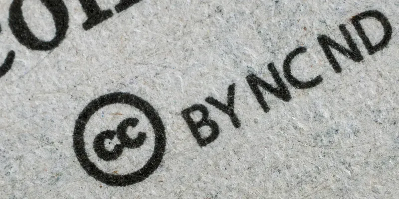 Image of copyright text on a piece of paper