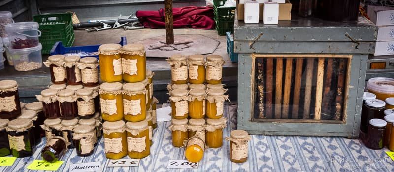 Mallorcan market honey and (sort of) observation hive