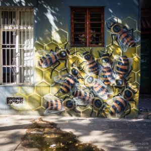Santiago bee graffiti