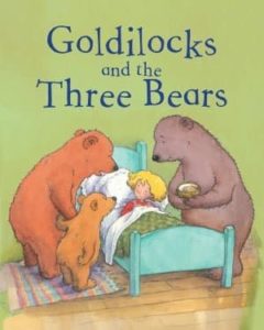 Goldilocks and the three bears fairy tale book cover